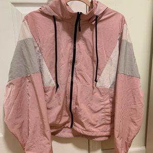 PINK -Hooded Zip up windbreaker